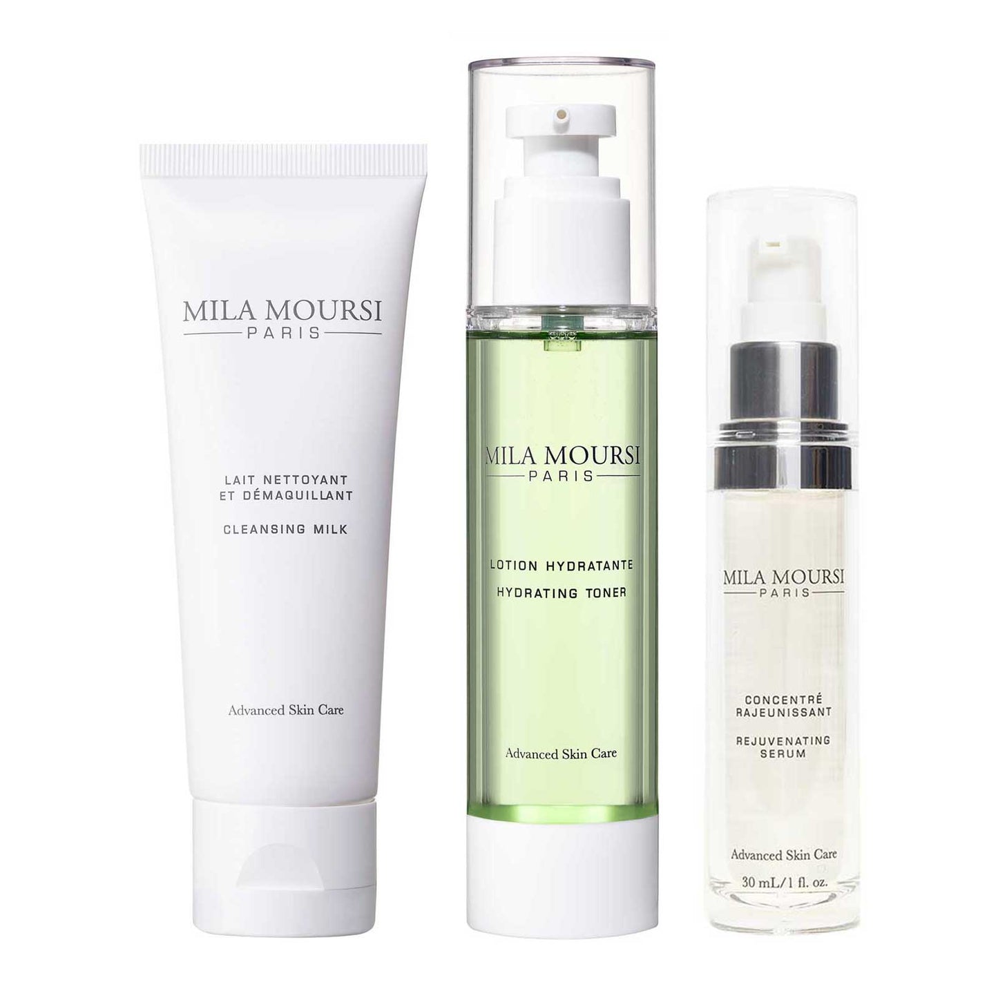 Glow Essentials: Cleansing Milk, Hydrating Toner, Rejuvenating Serum